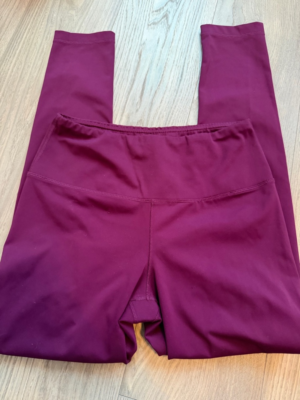 90 Degree by Reflex Burgundy High Waisted Leggings | Stretch Activewear | Size L